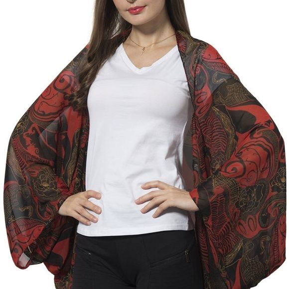 Shrug Art Pattern Red - Picture 1 of 3